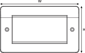 HTC Series Office Double Gang Faceplate (front view)