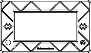 HTC Series Office Double Gang Faceplate (rear view)