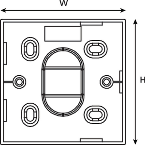 HTC Series 37mm Back Box (front view)