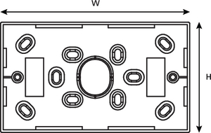 HTC Series 37mm Double Back Box (front view)