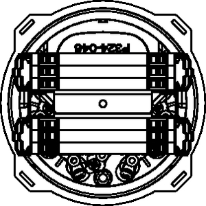 FRBU, 16 Port, 6 X Hellapon Medium Trays Side Hinged (top view)