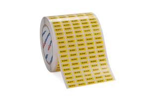 Étiquettes Helatag 880, facilement amovibles en cas de besoin.