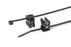 2-parts fixeringsband för kanter 1 - 3 mm och kabeldragning på toppen och längs med kanten.