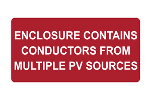 Solar Installation labels meet NEC & IFC standards for printed text, character height, color and outdoor UV stability to pass inspections.