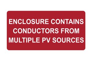 Solar Installation labels meet NEC & IFC standards for printed text, character height, color and outdoor UV stability to pass inspections.