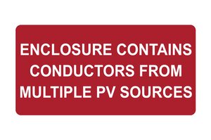 Solar Installation labels meet NEC & IFC standards for printed text, character height, color and outdoor UV stability to pass inspections.