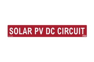 Solar label is abrasion resistant for high-performance identification.