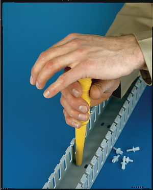 Ergonomic design ensures effortless use when inserting rivets into deep channels or locations difficult to access.