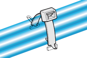 CTF with unique footing for use with cable tray.