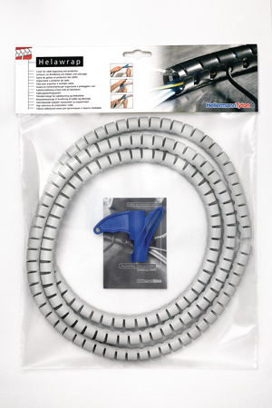 HelaWrap Cable Cover - HWPP - 2m grey.