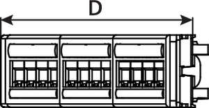 1U 24 Port Angled Panel (side view)