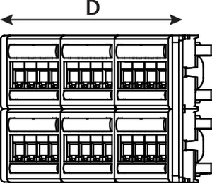 2U 48 Port Angled Panel (side view)