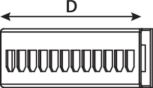 1U 24 Port Angled Panel (side view)