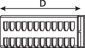 1U 48 Port Angled Panel (side view)