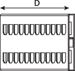 2U 48 Port Angled Panel (side view)