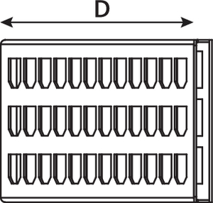 2U 72 Port Angled Panel (side view)