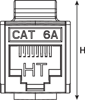 Category 6A UTP Jack (front view)