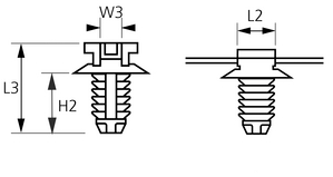 Lammelenfußhalterungen mit Kabelbindern sorgen für einen sicheren Halt in Montagebohrungen und schützen vor Schmutz und anderen Verunreinigungen.
