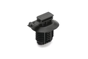 Connector clip met lamelvoet bevat klemrails voor volledige omtrekcompressie rond bundels.