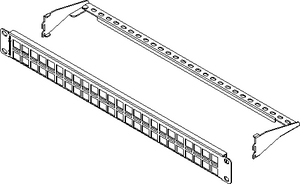 HTC Series 1U 48 Port Modular Patch Panel (perspective view)