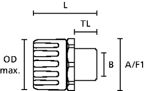 HelaGuard Verschraubung, gerade mit starrem Außengewinde