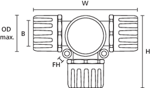 Racor HelaGuard, conector en T