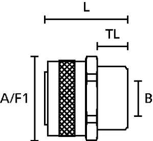 HelaGuard fitting, straight with fixed external thread