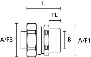 HelaGuard Kompressionsverschraubung, gerade mit starrem Außengewinde