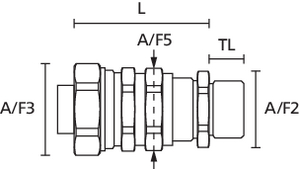 HelaGuard compression fitting, straight cable gland