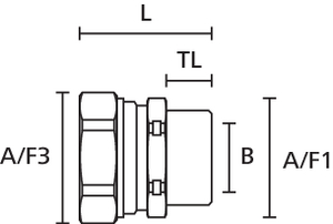 Raccordo HelaGuard a compressione con filetto maschio