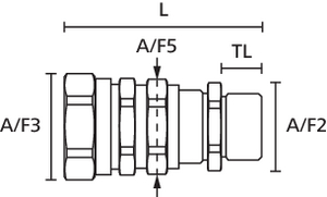 HelaGuard fitting, straight cable gland