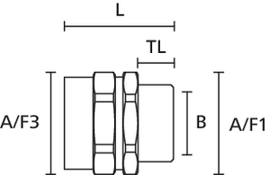 HelaGuard fitting, straight with fixed external thread