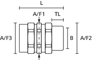 HelaGuard fitting, straight with swivel external thread
