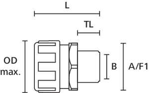 HelaGuard fitting, straight with fixed external thread