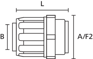 FlexiGuard fitting, straight with swivel thread