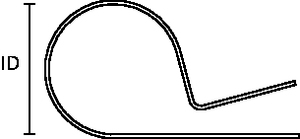 Bride de fixation HelaGuard, vue de côté