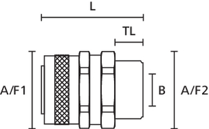 HelaGuard fitting, straight with swivel external thread