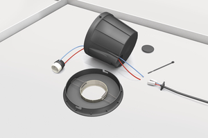 1. Monte la placa sobre el agujero de fijación e instale la carcasa del downlight.