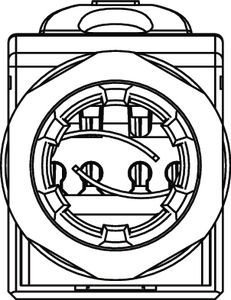 CAT6A Field Installable RJ45 Plug - MPTL (rear view)