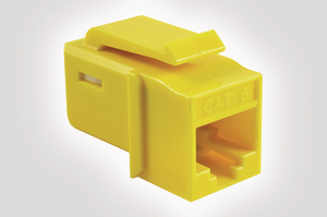 Category 6 UTP Jack in Yellow