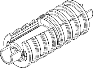 Divisible connector EBM 10 indoor