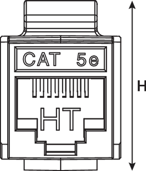 Category 5e UTP Jack (front view)