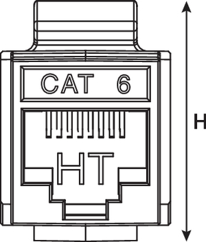Category 6 UTP Jack (front view)