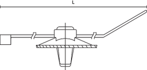 Two piece fixing tie with moveable arrowhead
