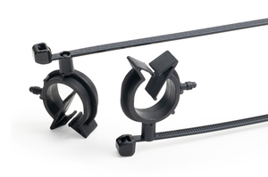 Fixing tie for parallel/multiple routing with pipe/tube holder 25.0 - 31.0 mm.