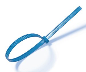 LR55 - rozpinalna opaska kablowa wielokrotnego użytku w kolorze niebieskim