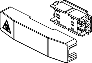 Inline Adaptor Mount with LC adaptors. 