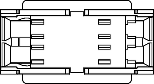 Inline Adaptor Mount with LC adaptors. 
