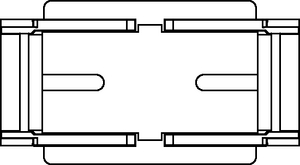 Inline Adaptor Mount with SC adaptors. 