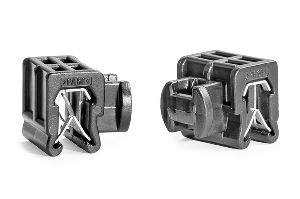 Fixing element for edges 1.5-4 mm for atuomatic cable tie systems